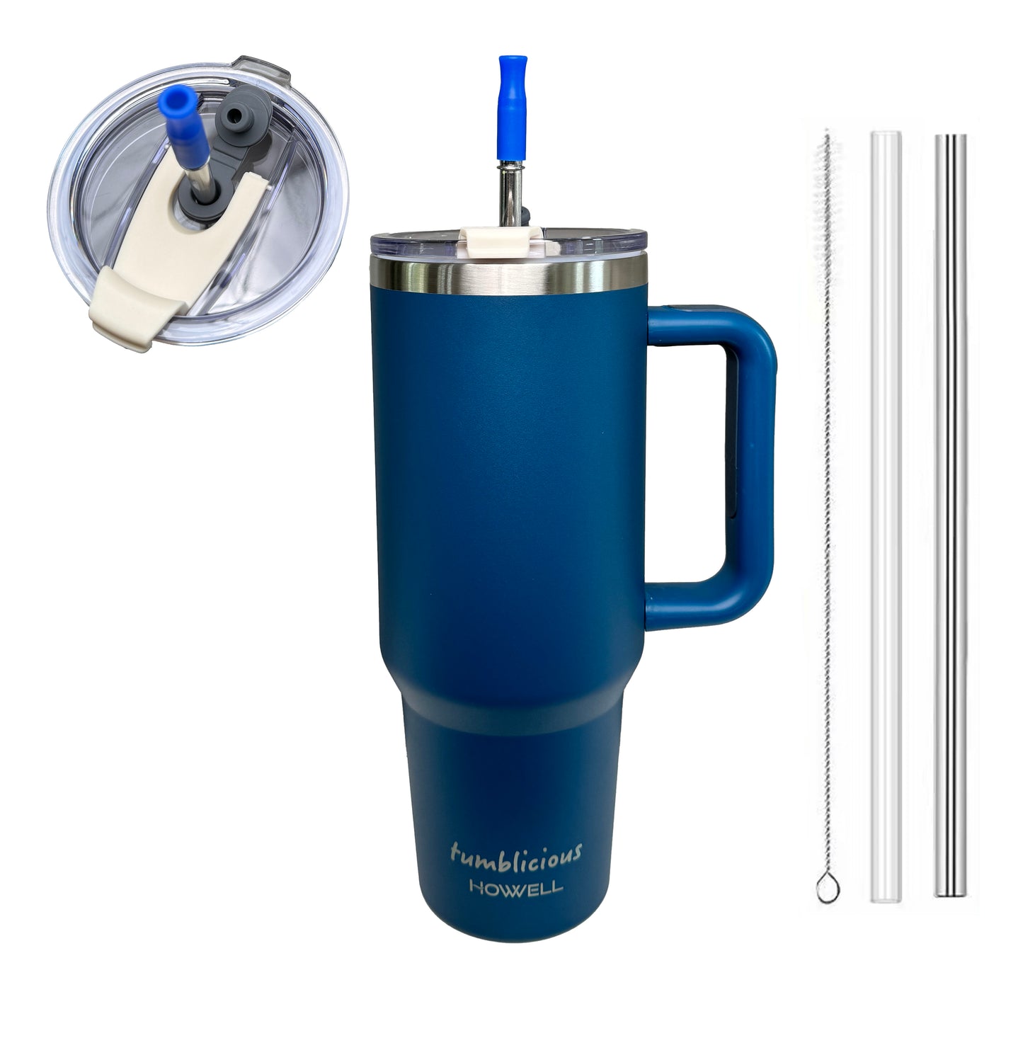 HOWWELL, 40oz Solid Cold Tumblers, Stainless Steel, Leak Proof